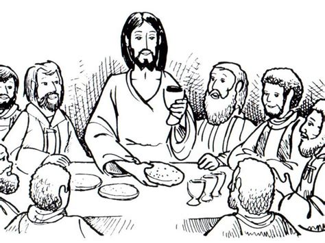 last supper coloring pages free printable